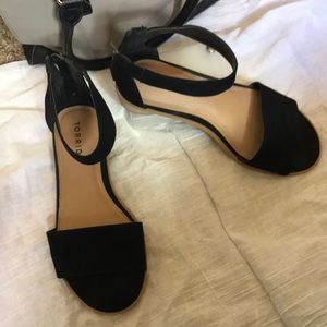 Black Torrid strap flats